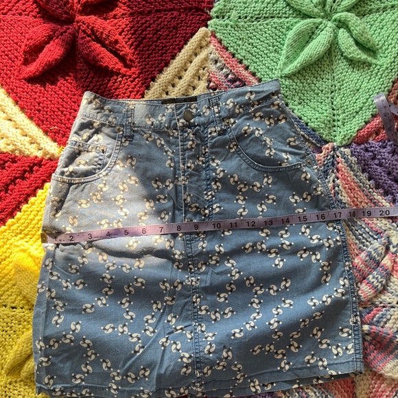 Esprit Printed Jean Skirt Vintage - Picture 11 of 14